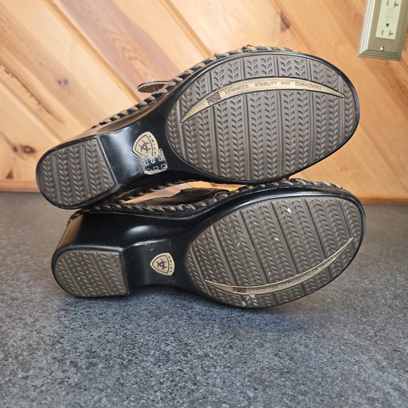 Ariat Women's Sandals Slip On Open Toe Slide Leather Stability Cushion Size 5.5M - Picture 5 of 9
